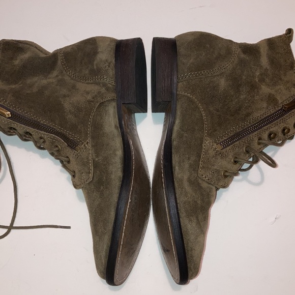 Sam Edelman Army Green Mackay Suede Boots - Picture 5 of 12